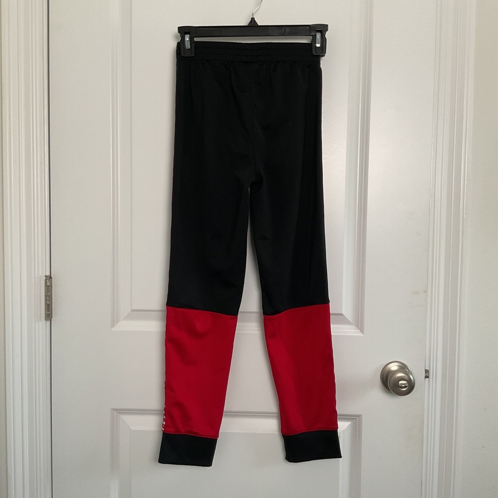 Jordan Jogger Pants Colorblock Track Athletic Black Red Boys Size M - Picture 3 of 5